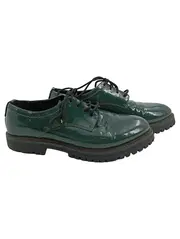 Vorschaubild 1 von Damen Schnürschuhe Gr. 39 Grün Lackleder Derby Business