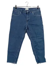 Vorschaubild 1 von Damen Jeans Straight Leg W34 Blau Casual Fransen