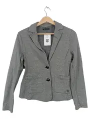 Vorschaubild 1 von Damen Blazer Sakko Gr. 36 S Grau Hahnentrittmuster Baumwolle