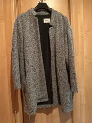 Vorschaubild 4 von Strickjacke Damen Grau Melierter Oversized 3/4 Arm UNI
