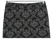 Vorschaubild 5 von Damen Faltenrock mit Muster Gr. 38 Schwarz Feminin Midi