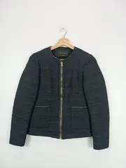 Vorschaubild 2 von Damen Blazer Gr. 34/2 Blau Elegant Klassisch Reißverschluss