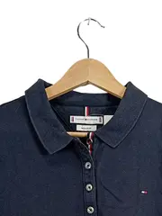 Vorschaubild 2 von Damen Poloshirt Blau Regular Fit Gr. M 38 Baumwolle