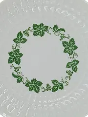 Vorschaubild 2 von Untertasse Weinlaub Grün Porzellan Weiß 11 cm