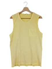 Vorschaubild 1 von Herren Unterhemd Tank Top M Gelb Casual Baumwolle