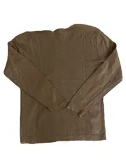 Vorschaubild 2 von Pullover Herren V-Ausschnitt Beige Gr. M Baumwolle Meliert
