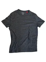 Vorschaubild 1 von Herren T-Shirt Grau Meliert Kurzarm Gr. 46/S Baumwolle Polyester
