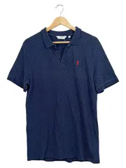 Vorschaubild 1 von Herren Poloshirt Blau Punkte Gr. 40/XXS Casual
