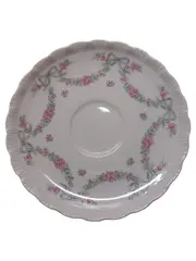 Vorschaubild 1 von Unterteller Porcelaine Rose 14 cm Weiß Blumenmuster