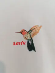 Vorschaubild 3 von Damen Pullover Sweatshirt Kolibri-Aufdruck Gr. 32/XXS Weiß Casual