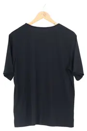 Vorschaubild 2 von Damen T-Shirt V-Ausschnitt Schwarz Gr. 38/M Basic Casual