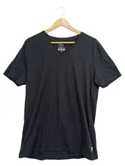 Vorschaubild 1 von Herren Basic T-Shirt V-Ausschnitt Schwarz Gr. XL