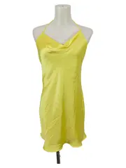 Vorschaubild 1 von Damen Sommerkleid Neckholder Gelb Gr. 36/S Elegant Party Midikleid