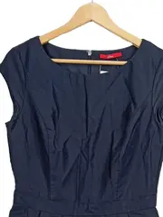 Vorschaubild 3 von Damen Freizeitkleid Gr. 38 Blau Feminin Paisley Muster Baumwolle