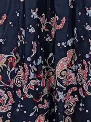Vorschaubild 5 von Damen Freizeitkleid Gr. 38 Blau Feminin Paisley Muster Baumwolle