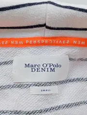 Vorschaubild 3 von MARC O POLO Damen Kapuzenpullover Gr. 36/S Weiß Gestreift Casual