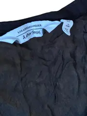 Vorschaubild 6 von Damen Bluse Gr. 38 Schwarz Elegant Rüschen Langarm