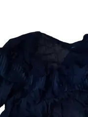 Vorschaubild 3 von Damen Bluse Gr. 38 Schwarz Elegant Rüschen Langarm