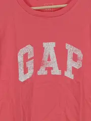 Vorschaubild 2 von Damen T-Shirt Logo Print Rosa Gr. S 36 Baumwolle Casual Freizeit