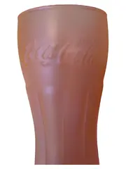 Vorschaubild 1 von Trinkglas Retro Glas Orange Logo 14cm Höhe Sammler