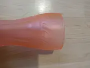 Vorschaubild 2 von Trinkglas Retro Glas Orange Logo 14cm Höhe Sammler