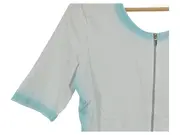 Vorschaubild 5 von Damen T-Shirt Gr. 38 M Weiß Reißverschluss Farbverlauf Casual