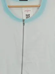 Vorschaubild 4 von Damen T-Shirt Gr. 38 M Weiß Reißverschluss Farbverlauf Casual