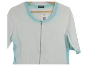 Vorschaubild 3 von Damen T-Shirt Gr. 38 M Weiß Reißverschluss Farbverlauf Casual