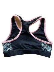 Vorschaubild 2 von Sport BH Mädchen Gr. 152 Leopardenmuster Rosa Grün Racerback