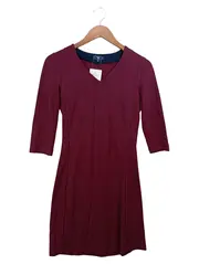 Vorschaubild 1 von Damen Etuikleid Gr. 34/XS Rot Elegant Business Kleid Viskose