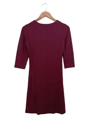 Vorschaubild 2 von Damen Etuikleid Gr. 34/XS Rot Elegant Business Kleid Viskose