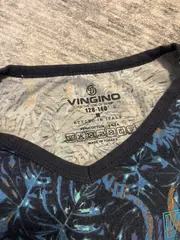 Vorschaubild 4 von Kinder T-Shirt Kurzarm Blau Florales Muster Logo Print Gr. 128 140