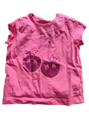 Vorschaubild 1 von Mädchen T-Shirt Gr. 68 Rosa Grafik Kurzarm Baumwolle