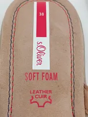 Vorschaubild 3 von Damen Zehentrenner Gr. 38 Beige Casual Tierdruck