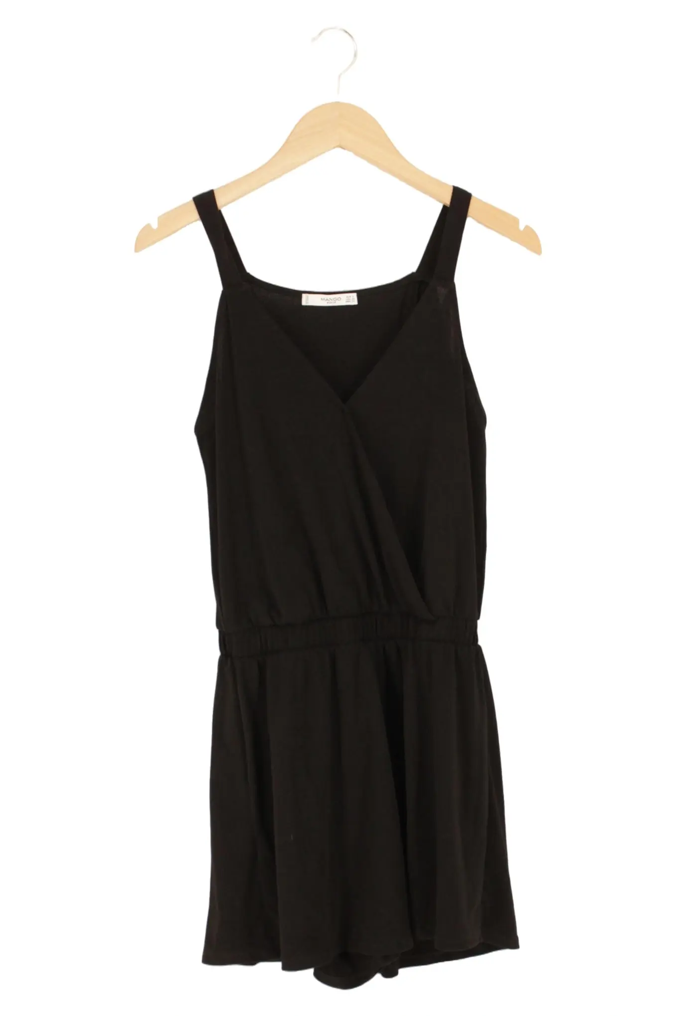 MANGO Damen Jumpsuit Kurz Schwarz Gr. 36/S Elegant Streetwear