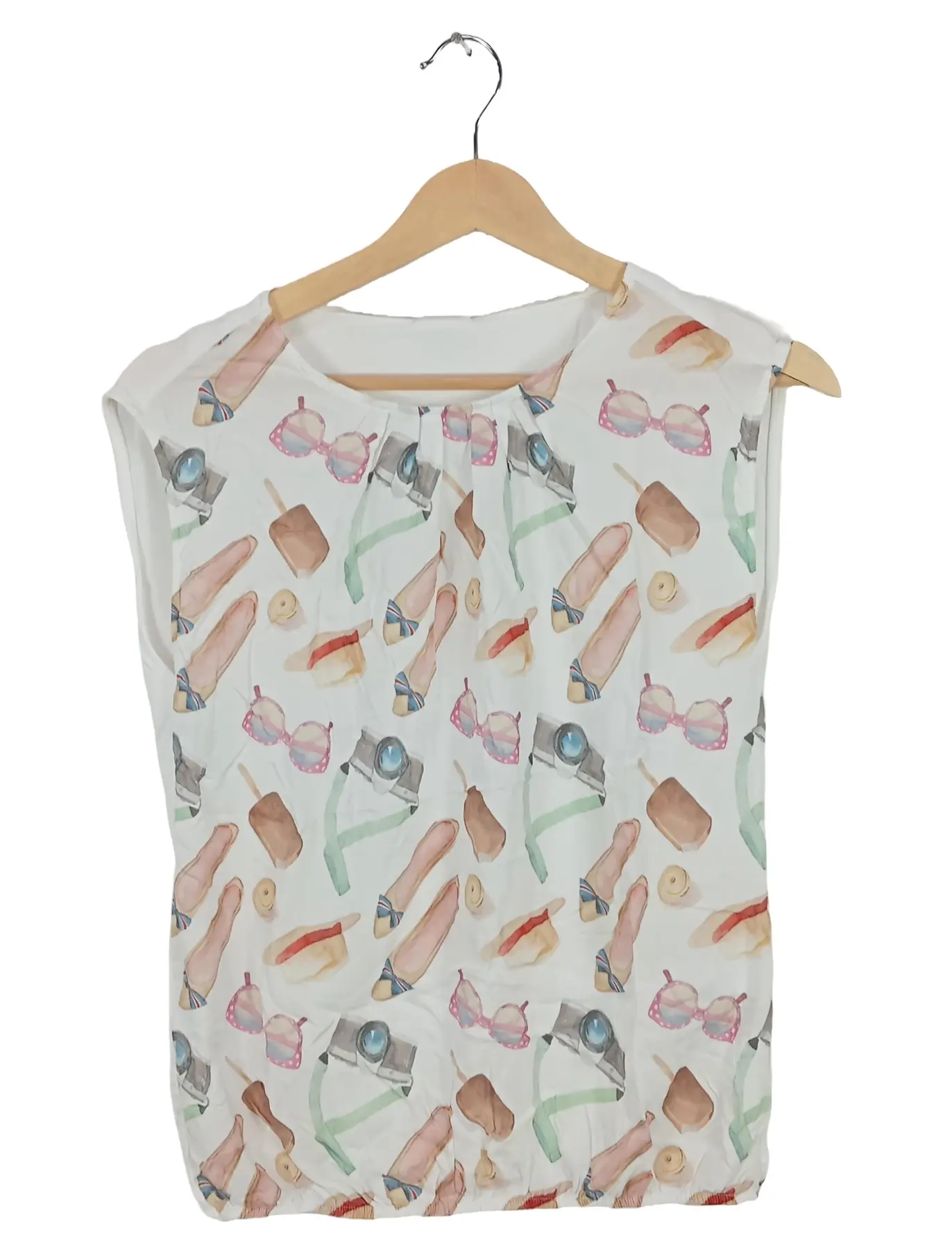 MADELEINE Damen Top Shirt Sommer-Print Mehrfarbig Gr. 34/XS Casual