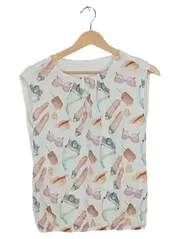 Vorschaubild 1 von Damen Top Shirt Sommer-Print Mehrfarbig Gr. 34/XS Casual