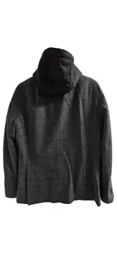 Vorschaubild 2 von Herren Sweatjacke Grau Kariert Kapuze Gr. 52 XL