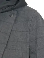 Vorschaubild 3 von Herren Sweatjacke Grau Kariert Kapuze Gr. 52 XL