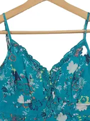Vorschaubild 3 von Damen Sommerkleid mit Blumenmuster Gr. 36 Türkis Casual