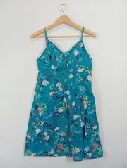 Vorschaubild 2 von Damen Sommerkleid mit Blumenmuster Gr. 36 Türkis Casual