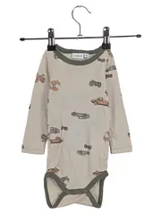 Vorschaubild 1 von Baby Body Langarm Beige Gr. 68 (4-6 Monate) Autos