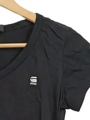 Vorschaubild 2 von Damen T-Shirt Schwarz Logo Print Baumwolle Gr. XS Kurzarm