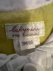 Vorschaubild 4 von Baby Mädchen Set Gr. 60 Gelb mit Stickerei Tiermotive Baumwolle