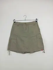 Vorschaubild 2 von Damen Cargo Rock Hosenrock Gr. 36/S Oliv Baumwolle