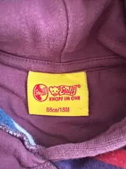 Vorschaubild 5 von Kinder Kapuzenpullover Gr. 86 Mehrfarbig Gestreift Bären-Applikation