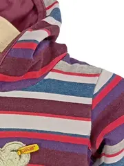 Vorschaubild 4 von Kinder Kapuzenpullover Gr. 86 Mehrfarbig Gestreift Bären-Applikation
