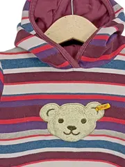 Vorschaubild 3 von Kinder Kapuzenpullover Gr. 86 Mehrfarbig Gestreift Bären-Applikation