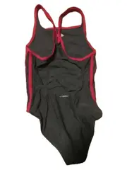 Vorschaubild 4 von Mädchen Badeanzug Gr. 152 Grau Sportlich 3-Streifen Polyamid