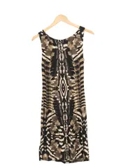 Vorschaubild 2 von Damen Cocktailkleid Gr. 36/S Mehrfarbig Abstrakt Elegant Midikleid